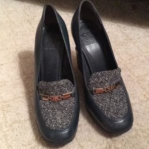 Navy Tory Burch Wedges